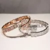 Fine Hip Hop Jewelry Sterling Silver Vvs Baguette Moissanite Diamond Bracelet Bangles