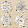 PLAQUES ASSIRES CRÉATIVE STYLE DE LUXE RETRO 8 pouces 10 Assiette de dîner au soleil El ménage en céramique Dish Cake DESSERT Breakfast Set Drop Dev Dhyeg