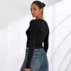 Women's T Shirt sexy Tees 2024 Autumn Spicy Girl Y2K Women's Solid Color Thread Knitted Bottom Top Slim Fit Long sleeved Top tops