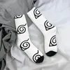 Men's Socks Funny Happy Leaf Symbol Vintage Harajuku Japanese Anime Hip Hop Novelty Pattern Crew Crazy Sock Gift Printed