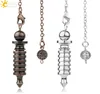 Reiki Pendulum Metal Copper Dowshing Guérison Pyramide Pendant Chakra Pendulo Chrome Gold Amulet Penulos Point Ball Chains 9608713