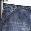 Jeans pour hommes 44 plus taille pantalon de denim pour hommes couleurs de mode décontractée.