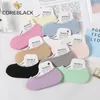 Chaussettes de femmes 20 pcs 10 paires Ensemble d'été ultra mince femme de couleur unie jetable femme