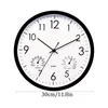 Wall Clocks Outside Waterproof With Temperature Outdoor Clock And Humidity 12in Simple Elegant Bedroom Retro