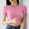 Camiseta feminina camisetas sexy cores de pescoço redondo camiseta de manga curta para a melhor forma de corpo feminino e emagrece