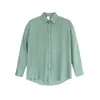 Chemises robes pour hommes hommes beaux-chemisier de soie glace de luxe Café Café Green Solide Quality Ins Angleter