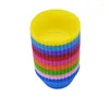 Moldes de cozimento 10pcs/lot silicone bolo xícara de bolo redonda de muffin cupcake molde a cozinha em casa, suprimentos de cozinha de decoração ferramentas de decoração