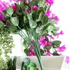Fiori decorativi 1 bouquet viola artificiale piante sospese appese garlandia cesto di viti falsa fiore orchide