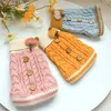 Dog Apparel 2024 Warm Sweaters Winter Clothes Buttons Knitted Pet Clothing For Small Dogs And Cats Puppy Coat Cold Weather Outfit