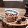 Bowls Large Vintage Underglaze Color High Temperature Ceramic Household Tableware Rice Ramen Bowl Microwave Oven Available 6 Inchs
