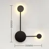 Lampe murale moderne Minimaliste de forme géométrique éclairage intérieur éclairage doux LED LEDS 360 degrés décor rotatif