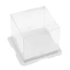 Emballage cadeau Niceyard Clear Cupcake Box Emballage avec support d'influence Cake Party Cake Pet Candy Food Transport Square