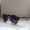 Lunettes de soleil Fashion Italian Brand Designer Vintage Classical Tortoise Arrow 649 UV400 S 2433