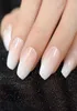 Pinde nude blanc ombre ongles Ballerina Gallerina Gradient Gradient Natural Manucure Press on Fake Nail Tips Daily Office Dinger Wear3949900