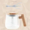 Canecas de caneca de agitação de 400 ml de café elétrica xícara de café portátil de alta velocidade mistura de vidro de vidro transparente