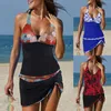 Женские купальники Женщины две штуки монокини танкеры Summer V Sece Sling Brazilian Swimsuit и Swim Shorts Suncscreen Юбки