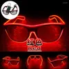 Party Decoration Lunettes Glow Neon clignotant la lumière LED Up pour les festivals Costumes Mariage Club Bar Dance Show Gift Birthday