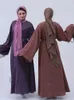 民族衣類ラマダン・イード・ニダ・ドバイ・アバヤ・トルコ・イスラム・アバヤ女性イスラム教徒の長い控えめなドレスka vestidos robe femme musulmane kaftan t240510