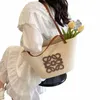 beach bag 2024 new basket woven straw large capacity seaside holiday hand bill of lading shoulder r1Ad#