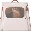 Transporteurs de chats fynn sac de voyage pour animaux de compagnie style sac à dos en maille respirante rangement compact facile nettoyant confort rembourré les sangles en nylon léger en nylon