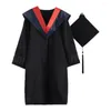 Set di abbigliamento Abito uniforme di laurea Cap unisex Bachelor Costume School Ceremony University Ceremony