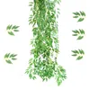 Kwiaty dekoracyjne sztuczne rośliny Willow Vines Eukaliptus Garland Ivy Greenery Liść Decor Wedding Tacdrop ​​Room Dekoracja domu