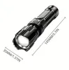 Super mocny latarnia LED zoom zoom wbudowana bateria USB ładowna wodoodporna lampa ultra jasna latarnia