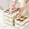 Opslagflessen 4/8 gescheiden kruidendoos draagbaar stofdichte plastic charcuterie container verdeeld serveerlade voor picknick