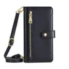 Wallet Shoulder Strap Phone Case straps Crossbody iPhone Case Card Slots for iphone 15 14 13 12 11 Pro Max XS XR 7 6 6 6s Plus SE SE3 Flip zipper Lady Leather Cover