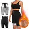 Shorts actifs Sauna Legging Fitness Crochet Corps Shapewear Femmes Yoga Short Thermo Sweaty Perte de poids