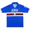 90 91 Sampdoria Mancini Vialli Home Soccer Jersey 1990 1991 Maglie Da Calcio Sampdoria Retro Vintage Classic Shirt Maillot