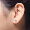 Stud mignon Feme 6 7 8 mm Boucles d'oreilles en diamant laboratoire 100% réel 925 argent sterling pour les femmes de boucles d'oreilles à vis uniques Dale22 318c