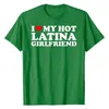 Ich liebe meine Latina-Freundin Ich liebe mein Latina GF T-Shirt passung Paar Valentines Tee Tops Kurzarmblusen Geschenke 240429