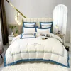 Bedding Sets European High-end Embroidery Cotton Ground Wool Four-piece Set Thickened Autumn And Winter Style Warm