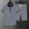 Summer Mens Trailtsits Designer Trailtsuit Polo Vücut Mektubu Baskı Şortları Takım Tişörtler Erkekler Lüks Spor Kıyafetleri