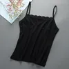 Tank di camisoles Donne Slimt -Fit Small Top con canotta Summer Summer Whatwear Black Strem