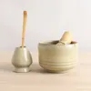 Teawaren -Sets Luwu 4PCS/Set Ceramic Matcha Kits Bowl mit Bamboo Whisk und Chasen Halter 350 ml