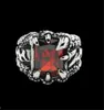 1pc Claw in tutto il mondo di Drago Ring 316L in acciaio inossidabile in acciaio inossidabile Gioielli di moda Ruby Ring95795569759626