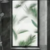 Window Stickers Glue-free Detachable Privacy Glass Frosted Sticker Hazy Leaf Pattern Door Film Sun Blocking Tint