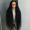 300% Density 12A Grade Peruvian Indian Brazilian Natural Black Water Wave 13x6 HD Lace Frontal Wig 40 Inch 650g 100% Raw Virgin Remy Human Hair