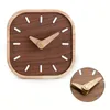 Horloges murales horloge de table en bois mignon watch électronique en noyer noir en bois massif petit bureau au chevet silencieux