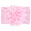 Girls Hoofdband Pasgeboren Big Chiffon Flower Head Wraps Infant Soft Nylon Headband Baby Hair Accessoires voor peuterkinderen