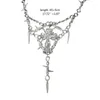Pendant Necklaces Y2k Gothic Necklace For Women Men Jewelry Punk Barbed Wire Dropship