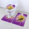 Mattes de bain Tapis de salle de bain Floral Set Imprimé Plante Impression de toile de toilette Pied non glissée Super Soft Absorb Absorbing Water Home Decor