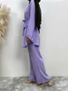 Этническая одежда скромная абая для женщин мусульманские наборы Рамадан Турция Дубай Кафтан Исламская одежда кафтана Хиджаб платье мусульманское ансамбли de mode t240510