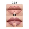 Läpppennor QiBest Lipstick 2pc/Set Matte Lipstick Pencil med läppstift Tatuering Pen Trähandtag Vattentät Hållbar naken Läppstift QB026 D240510