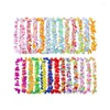 Decorative Flowers 50pcs Hawaiian Beach Leis Necklace Artificial Summer Flower Wreath Wedding Birthday Decoration