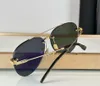 Randlose Pilot -Sonnenbrille Goldgrüne Linsen Männer Frauen entwerfen Sonnenbrillen Sommer Brillengläser Suns