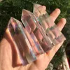 Figurines décoratives 3pcs 7-9cm Aura Angel Clear Melting Stones Wand Point Minerals For Healing Quartz Stone Gift Gift Home Decoration