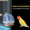 Autres fournitures d'oiseaux Clear en plastique durable ACCESSOIRES DE CAGE DE PARROT BOIRE D'ALIMENTATION DE GRAINES PARROTS PROSIDE CONTENURE ALIFICATION POUR CAUTER